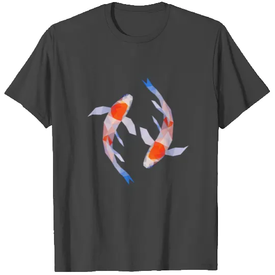 Koi, Koi fish, fish polygon geometrisch T Shirts