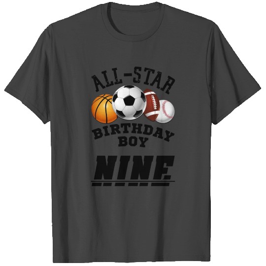 All-Star Birthday Boy/9th Birthday Sport T Shirts