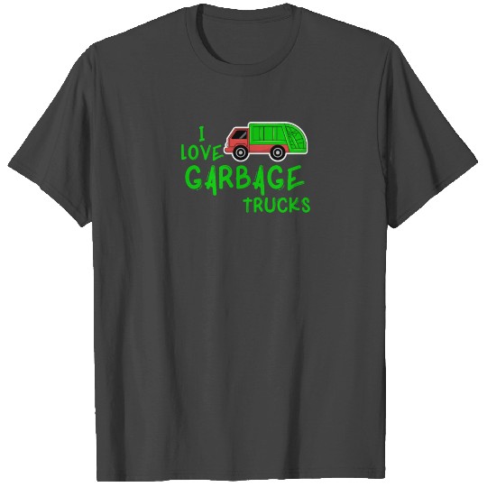 I Love Garbage Truck Funny Recycling Kids T Shirts