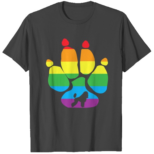 Poodle Paw Gay Pride LGBT Transgender Rainbow T Shirts