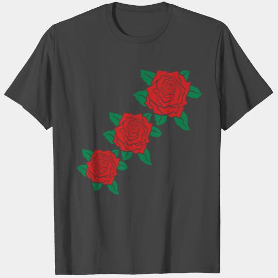 3 roses pattern flower tulip plant garden gardener T Shirts