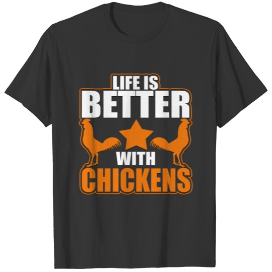 gift for farmer chickens farm chicken rooster T-shirt