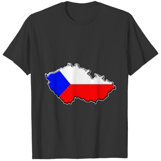 Czech Republic flag map T-shirt
