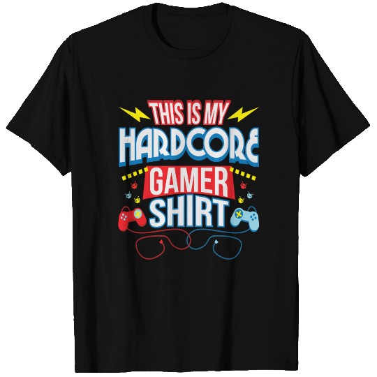 Hardcore Console Typical Gamer Gaming Nerd Gift T Shirts
