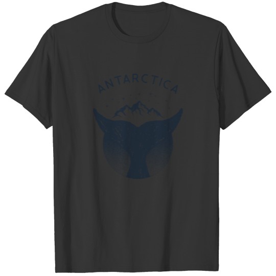 Antarctica Midnight Sun Whale and Glaciers T-shirt