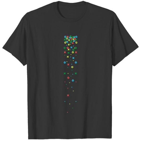 colorful stars and circles shirt with dots T-shirt