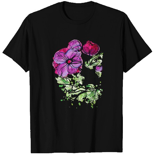 Pink Peony Flower T Shirts