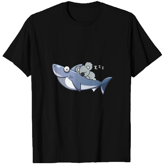 Koala Riding Shark Funny Trend T Shirts