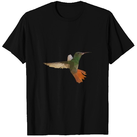 Hummingbird, Hummingbirds polygon geometric T Shirts