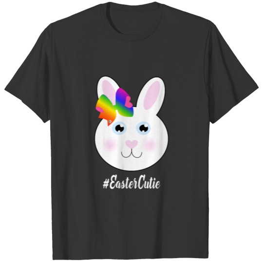 Cute Easter T Shirts for Girls Easter Cutie Bunny Bow