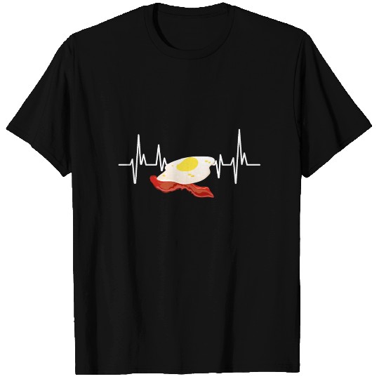 Fried egg and bacon heartbeat gift idea T Shirts