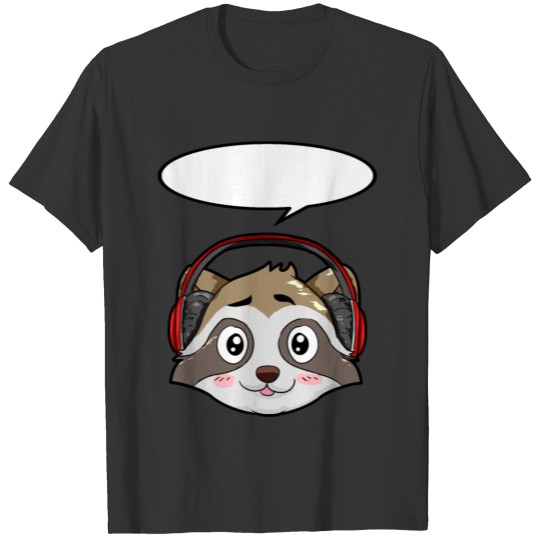 Coon with headphones T-shirt