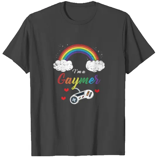 Rainbow Gamer Gaming Controllers Gaymer Funny Gay T Shirts