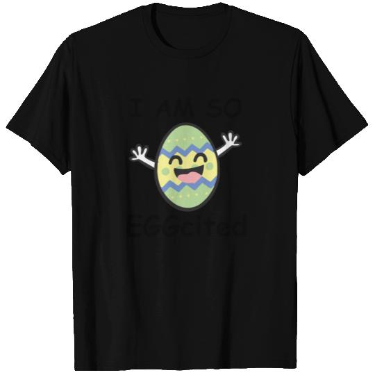 I am so EGGcited Funny Easter Bunny Ears for Boy T Shirts