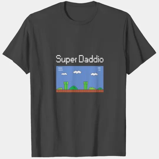 Super Daddio T Shirts Father Dad Mario Family Gift