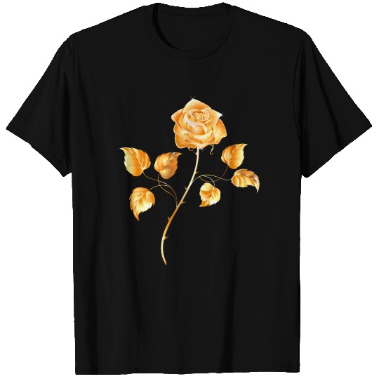 Golden rose gold flower jewelry vip vector image T Shirts