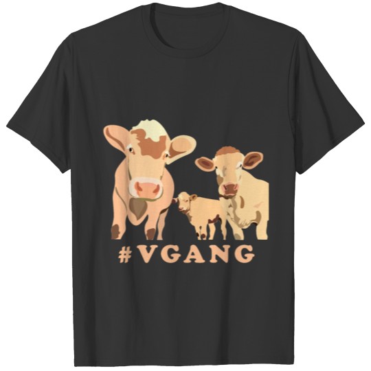 Vegans among themselves form a VGANG T-shirt