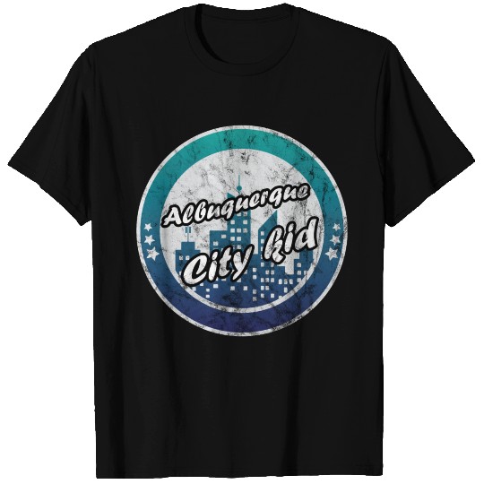 Albuquerque city kid worn look T Shirts