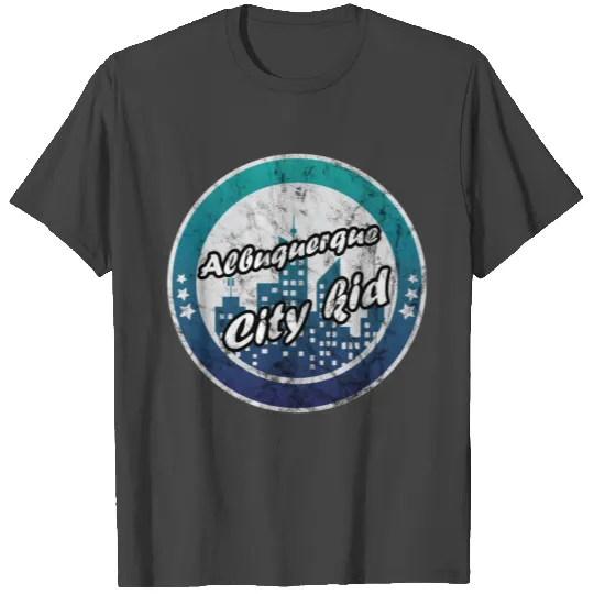 Albuquerque city kid worn look T Shirts