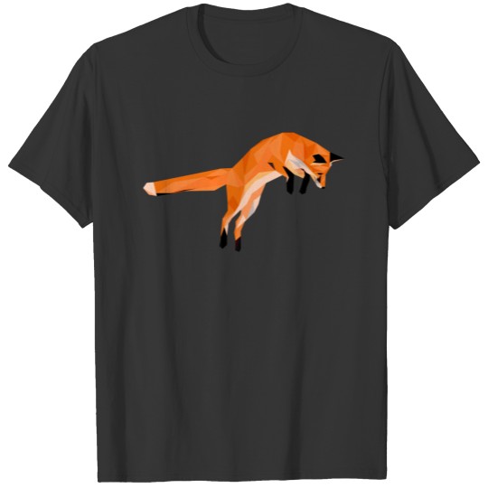 Jumping Fox Polygon T-shirt