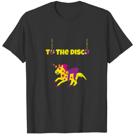 To The Disco Sloth Riding Unicorn T-Shirt Clubbing T-shirt