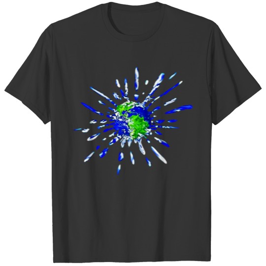 Earth Day Splat Earth Globe Earth Science Recycle T Shirts