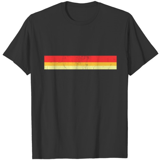Warm Color Stripes Red Orange Yellow T-shirt