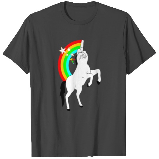 Middle Finger Stinky Finger Gift Unicorn Rebel fun T Shirts