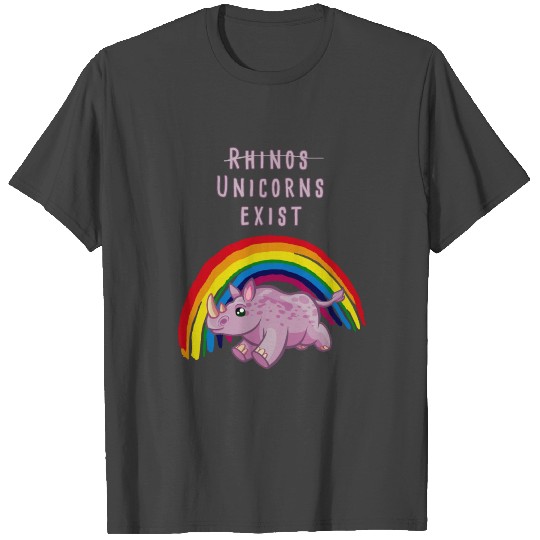 Rhinos, Chubby Unicorns Exist Funny Gift T Shirts