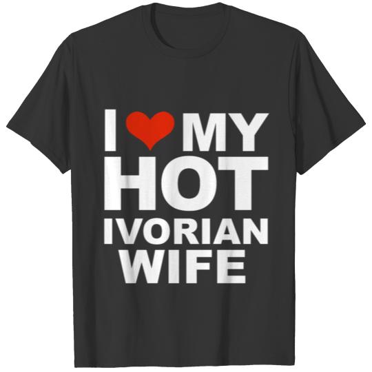I Love My Hot Ivorian Wife Marriage Husband Ivory T Shirts