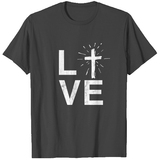 I Love Jesus Love Text Lve I Love God Christian T Shirts