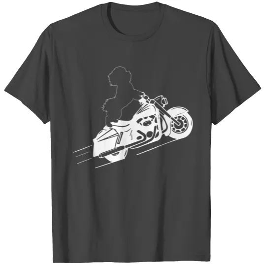 Dog on motorcycle chopper gift T Shirts