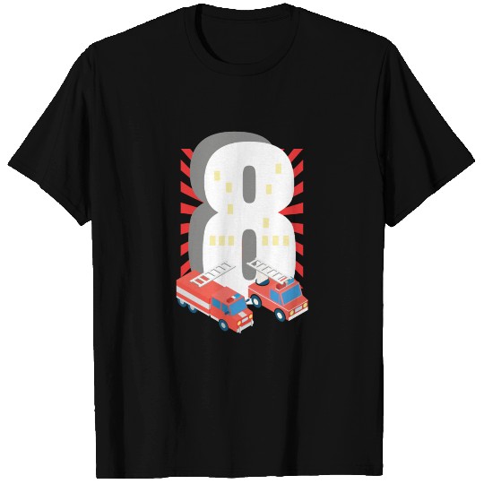 Fire Brigade T Shirts 8th Birthday Boys Fire Trolle