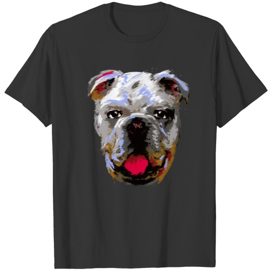 Funny Bulldog Art Splash print Gift Artistic T Shirts