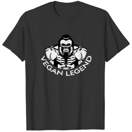 Gorilla Vegan Legend Funny Vegetarian T-Shirt T-shirt