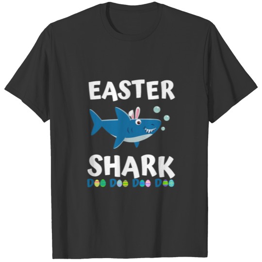 Easter Shark Tee Bunny Easter Shirt Kids Toddler T-shirt