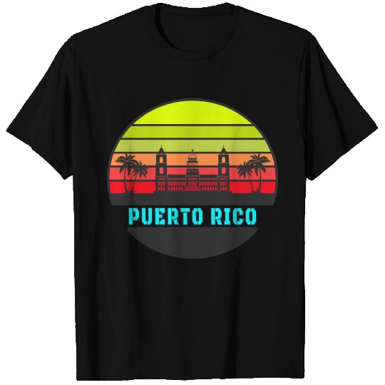 Puerto Rico palm trees in the sunset / present T Shirts