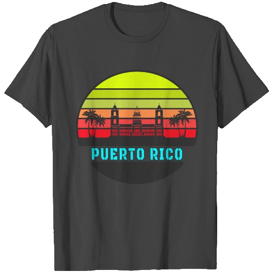 Puerto Rico palm trees in the sunset / present T Shirts