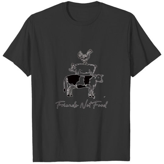 Friends not Food. A gift for your vegan friend. T-shirt