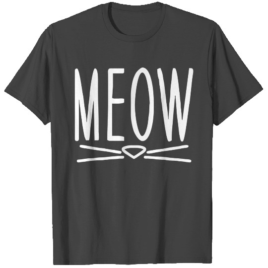 Meow Cute Cat Face T Shirts