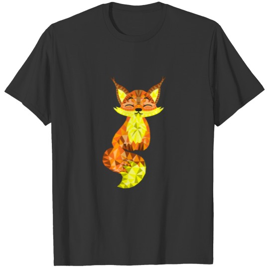 Artsy Cute Red Fox Forest Animal Love Polygon Gift T Shirts