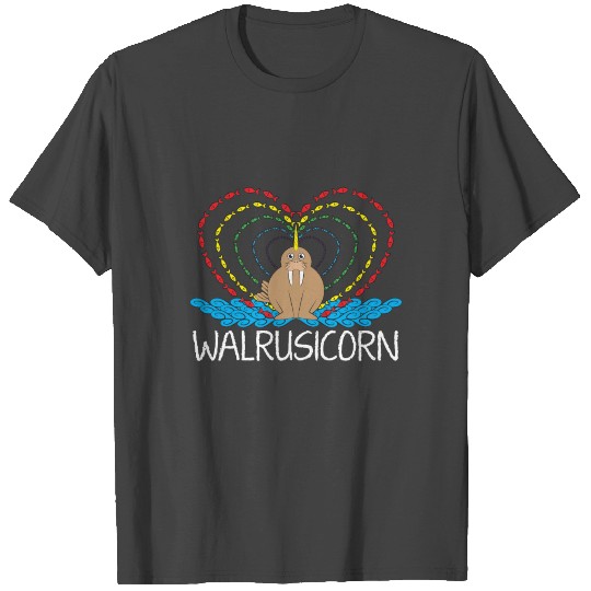 Magical Unicorns Rainbows Cute Walrus Animal T Shirts