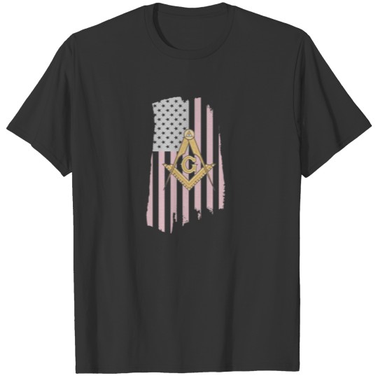 American Flag & Mason Symbol T-shirt