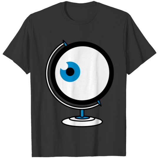 earth globe eye comic creepy horror halloween cart T Shirts