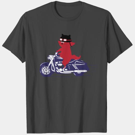Cat on Motorcycle Chopper Kitten Gift T Shirts