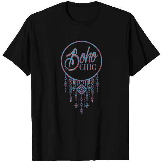 Boho Chic colorful dreamcatcher typography gift T Shirts