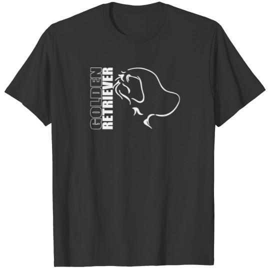 Golden Retriever Dog Outline T-shirt