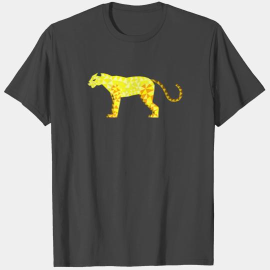 Cute Cheetah Safari Africa Wild Animal Polygonal T Shirts