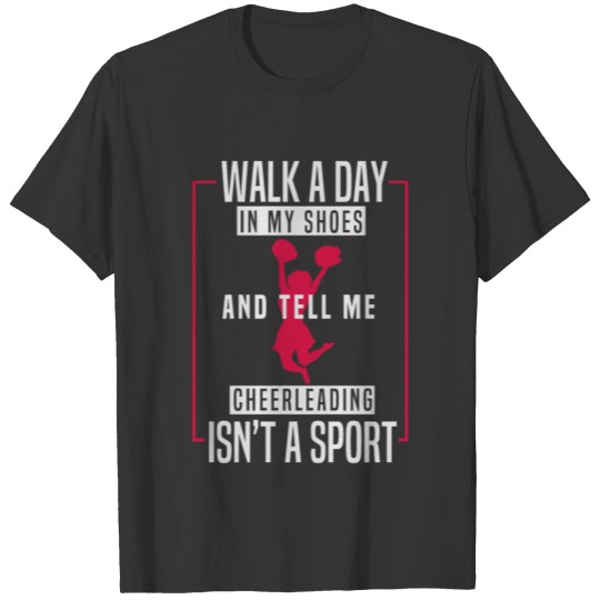 walk a day in my shoes cheerleader shirt cheer T-shirt