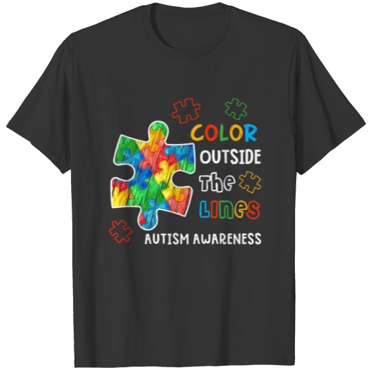 Autism Awareness Color Outside The Lines T shirt T-shirt